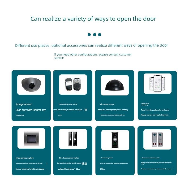 高霸飞磁悬浮智能自动门厨房极窄推拉门J吊轨单开玻璃门电动门机