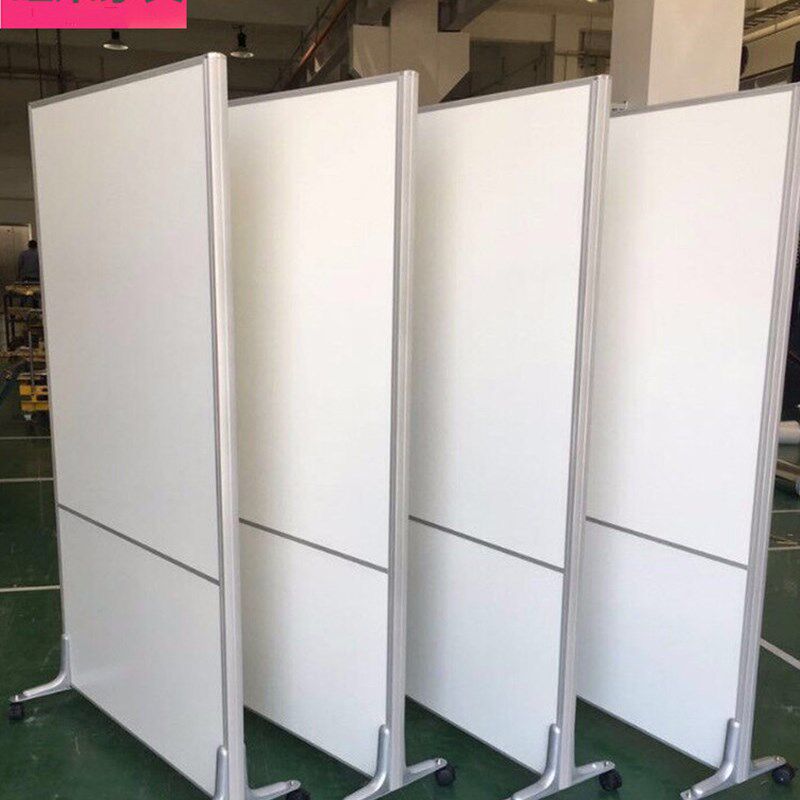 工厂车间板式活动隔断q办公室可折叠移动屏风仓库隔断板推拉铝合