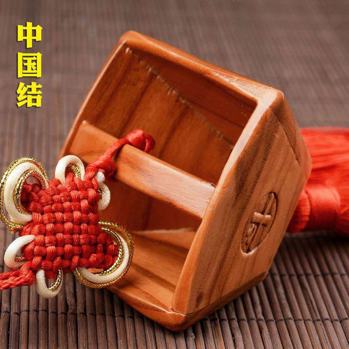 桃木斗米斗升子挂件日进斗金仿古木质家居摆件客厅装饰木雕工艺品