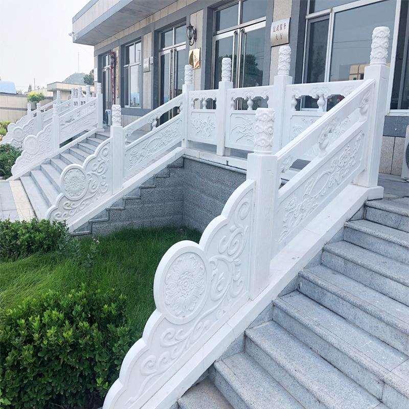 石雕栏杆汉白玉栏板花岗岩围栏青石栏杆大理石升旗台公园河道栏杆