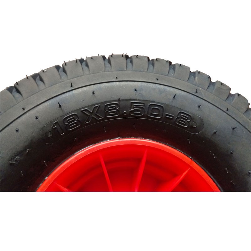 18寸充气轮子,18X8.50-8橡胶材质充气轮适用于拖车农用车工具车