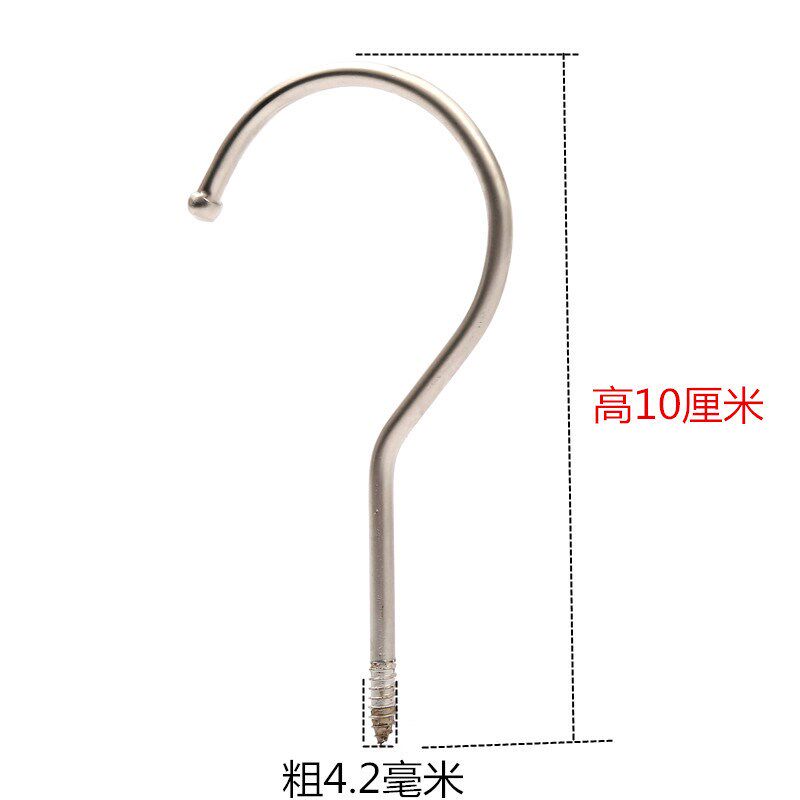 服装店塑料木衣架扁钩子长铁钩加粗挂衣钩金黑色圆挂勾新款