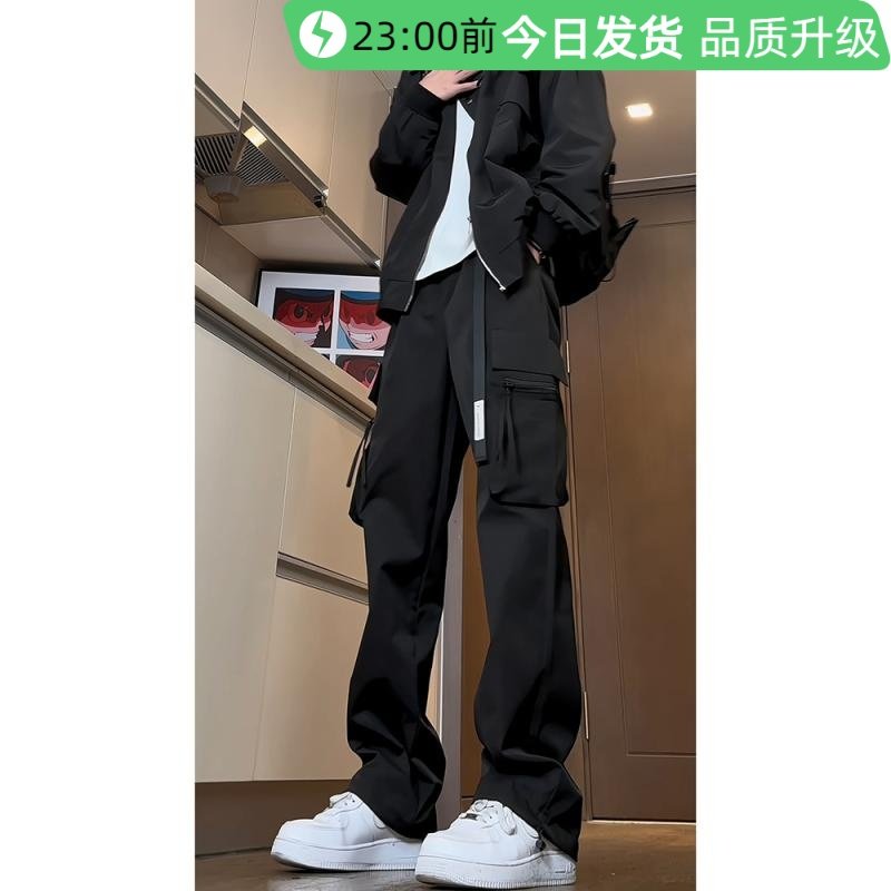 美式降落伞兵f工装裤男夏夏款高个子加长冲锋裤男生软壳直筒春夏