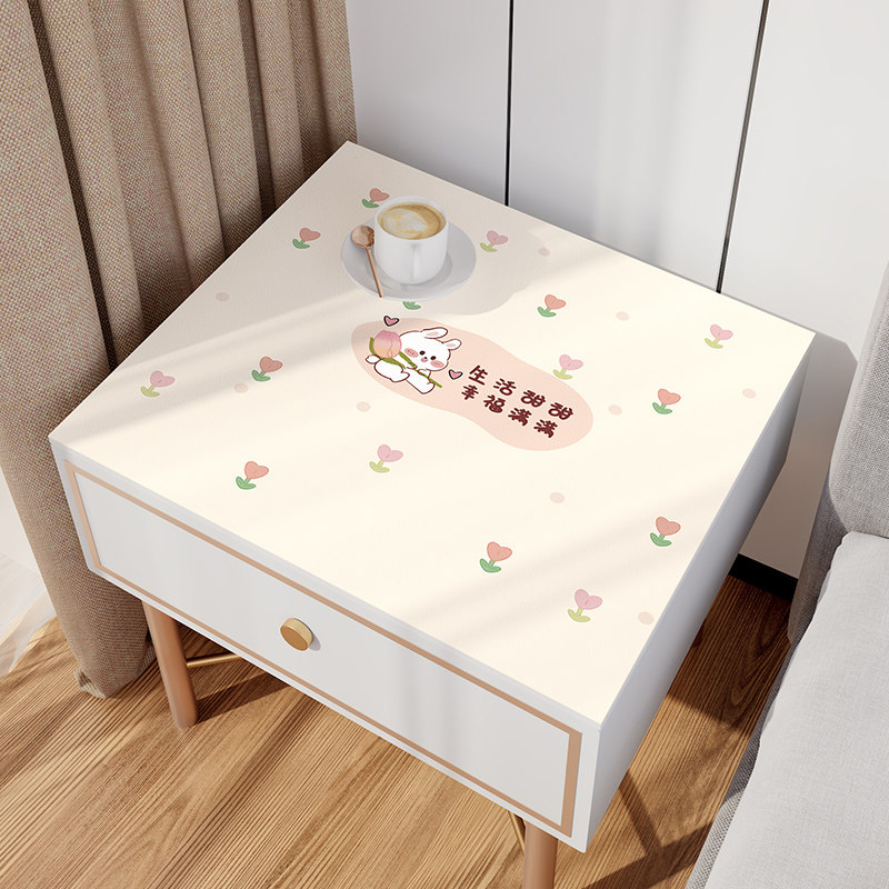 床头柜盖布防水防油防烫床头柜垫免洗皮革桌布桌面垫防尘桌垫盖巾,居家布艺,桌布,淘宝优惠券,粉丝福利购,淘宝优惠卷