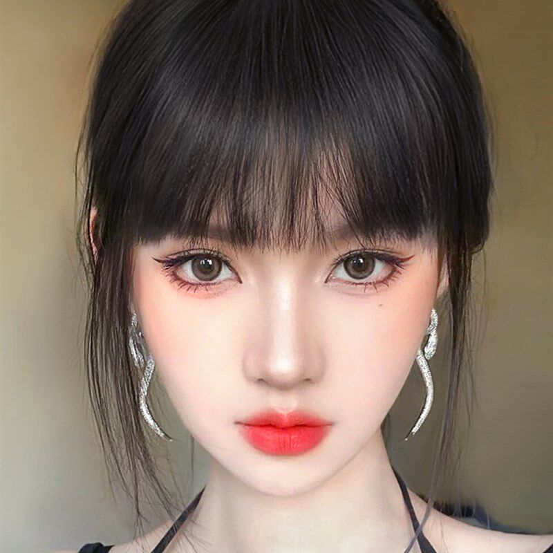 假刘海假发女自然k前额漫画流海假发片隐形无痕网红真人发丝齐留