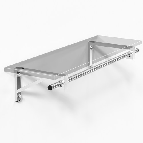 304不锈钢阳台侧墙晾衣架挂墙壁晒衣杆固定式侧装晾衣杆挂衣架单