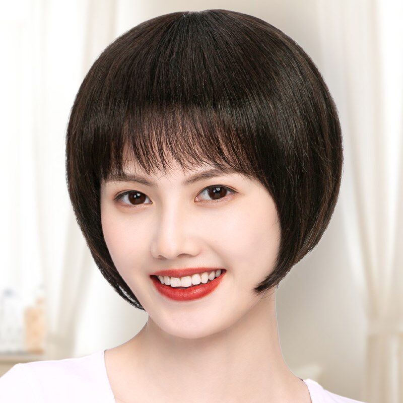 假发真发b全真人发女全头套短发女款2024新款秋冬真人发自然无痕