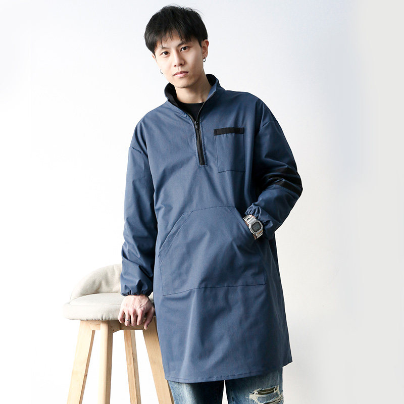 防水长袖围裙时尚罩衣家用厨房女反穿衣画画工作服男加厚大褂印字