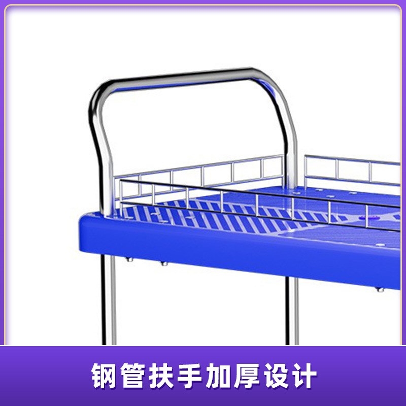 手推车双层多层小推车塑料静音摆摊拉货静音轮转向轮工具车搬运车