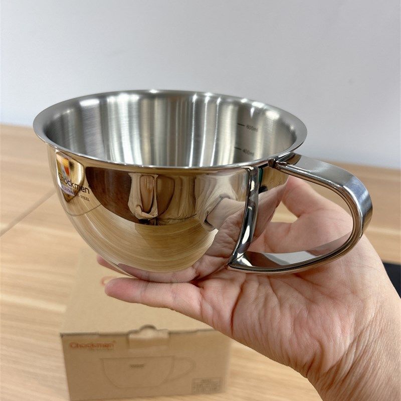 18/10不锈钢大肚杯早餐燕麦牛奶杯吃饭碗打蛋碗量杯带手柄多用碗,厨房/烹饪用具,杯子,淘宝优惠券,粉丝福利购,淘宝优惠卷