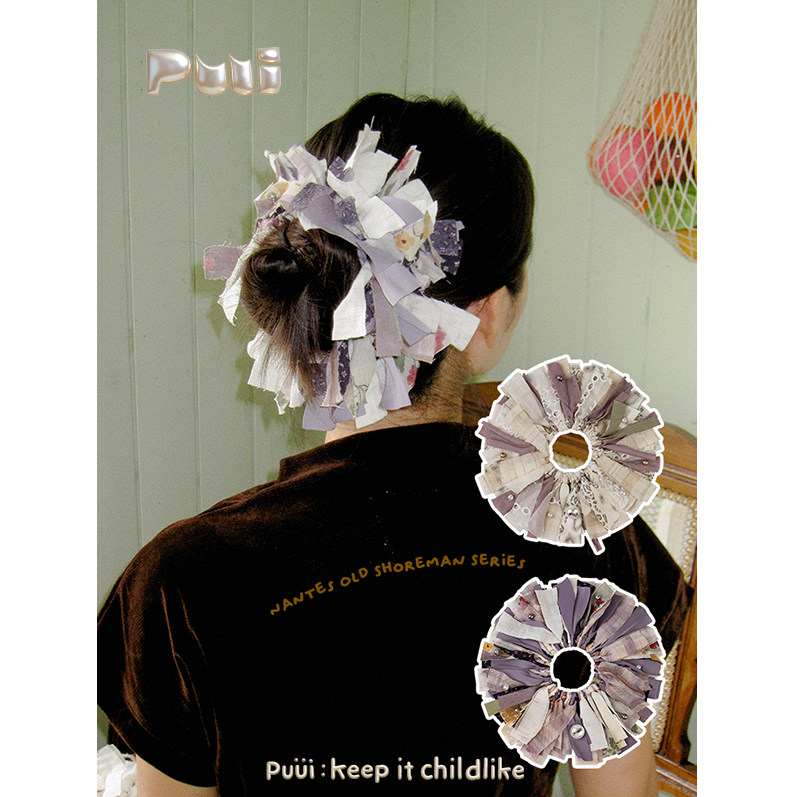 puui噗又原创南特旧岸信系列流苏发圈少女高颜值珍珠复古发饰头绳