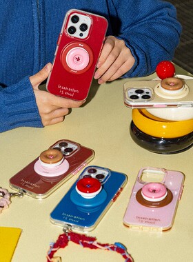 Puui噗又原创包豪斯适用于苹果iPhone17ProMax/17Pro/16ProMax/16Pro/15ProMax手机全包保护壳带链条磁吸支架