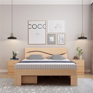 一米二五宽1.9长一米九长的床1.2一米八双人实木床学生小户型单人