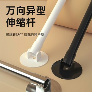304客厅室内免j钉不锈钢管子晾衣杆一根单杆室外无需打孔悬挂式杆