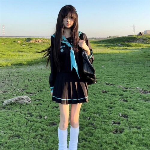 【青本绘】日系甜妹学院风JK制服初音绿水手服新S款校供感学生套