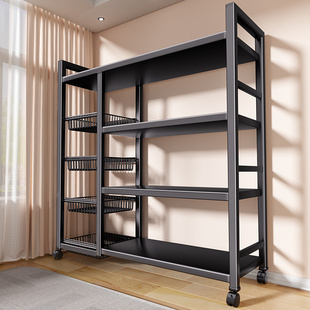 厨房菜篮子专窄墙角收p纳放多层台面分层柜子锅具置物架家用锅架