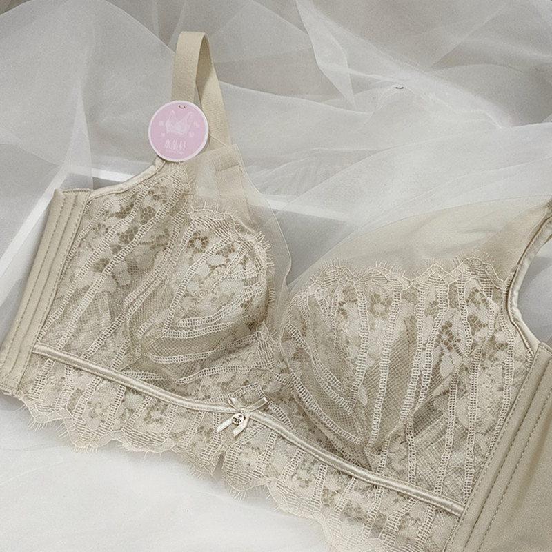 超薄蕾丝聚拢文胸大胸显小收副乳兔耳朵水晶杯无钢圈上托内衣新款,女士内衣/男士内衣/家居服,文胸,淘宝优惠券,粉丝福利购,淘宝优惠卷