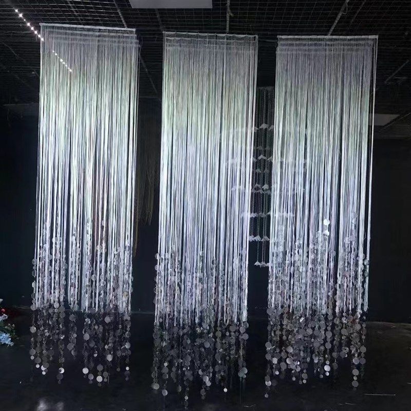 韩式婚庆线帘流苏亮片挂件成品吊顶酒店婚礼堂背景新款圆片装饰,节庆用品/礼品,路引,淘宝优惠券,粉丝福利购,淘宝优惠卷