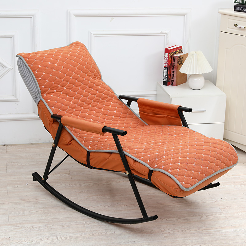 摇椅躺椅坐垫靠背一体午睡午休棉垫子加厚大人P折叠椅子懒人椅垫
