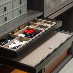 AMES定制衣柜拉篮抽屉式家用衣帽间伸缩滑轨裤架柜内改造五金配件