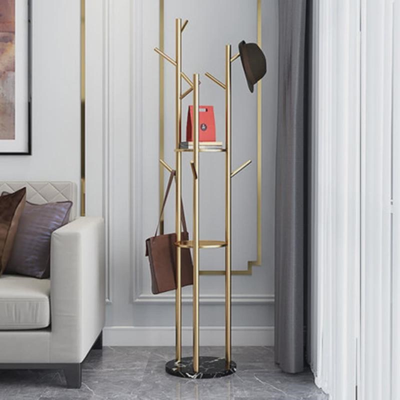 北欧落地衣帽架现代简q约挂衣架创意立杆式置物架轻奢卧室衣帽架