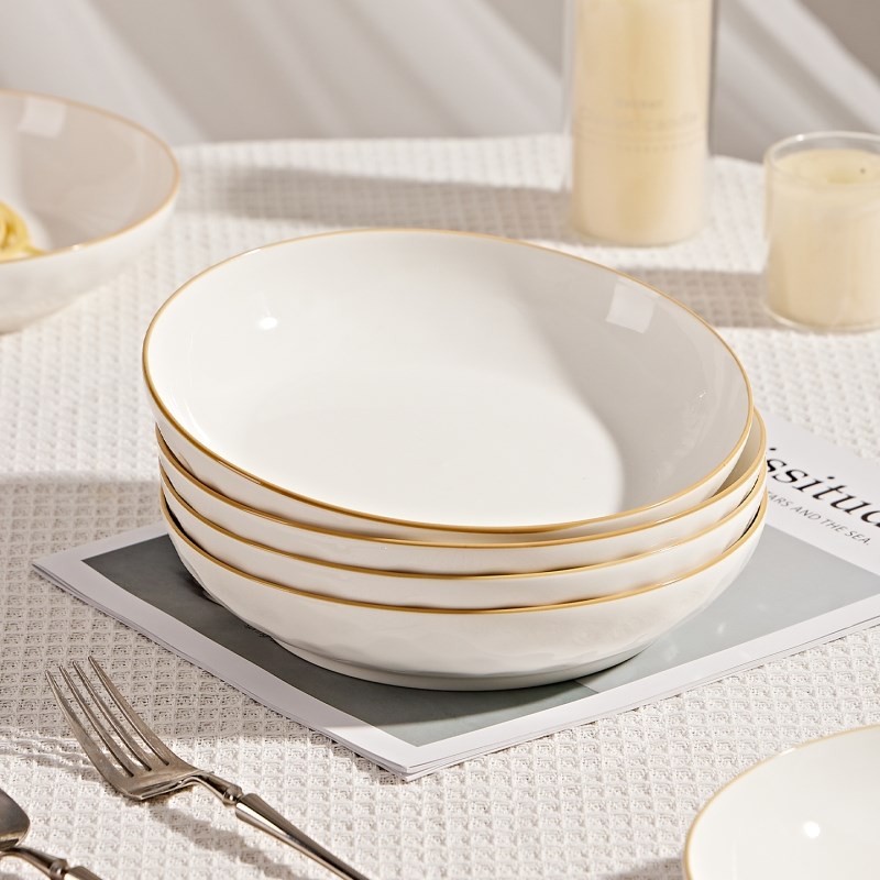 盘子家用盘子2025好看深盘新款的陶瓷碗碟餐具7寸8寸炒菜碟子餐盘