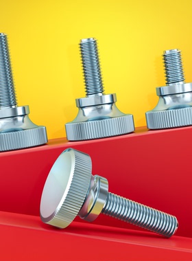 镀锌高头滚花手拧螺丝GB834大平头台阶手扭调节螺栓M3M4M5M6M8M10