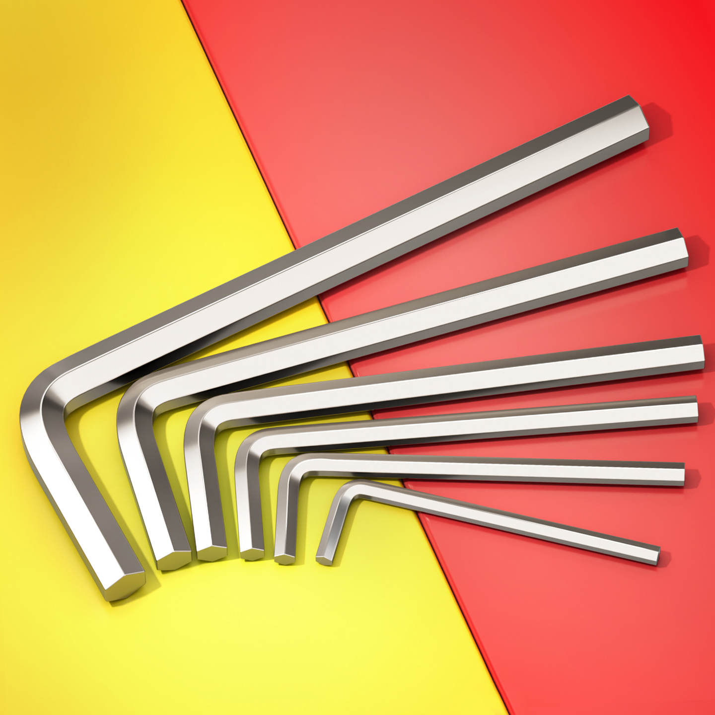 【加硬耐用】镀镍内六角扳手