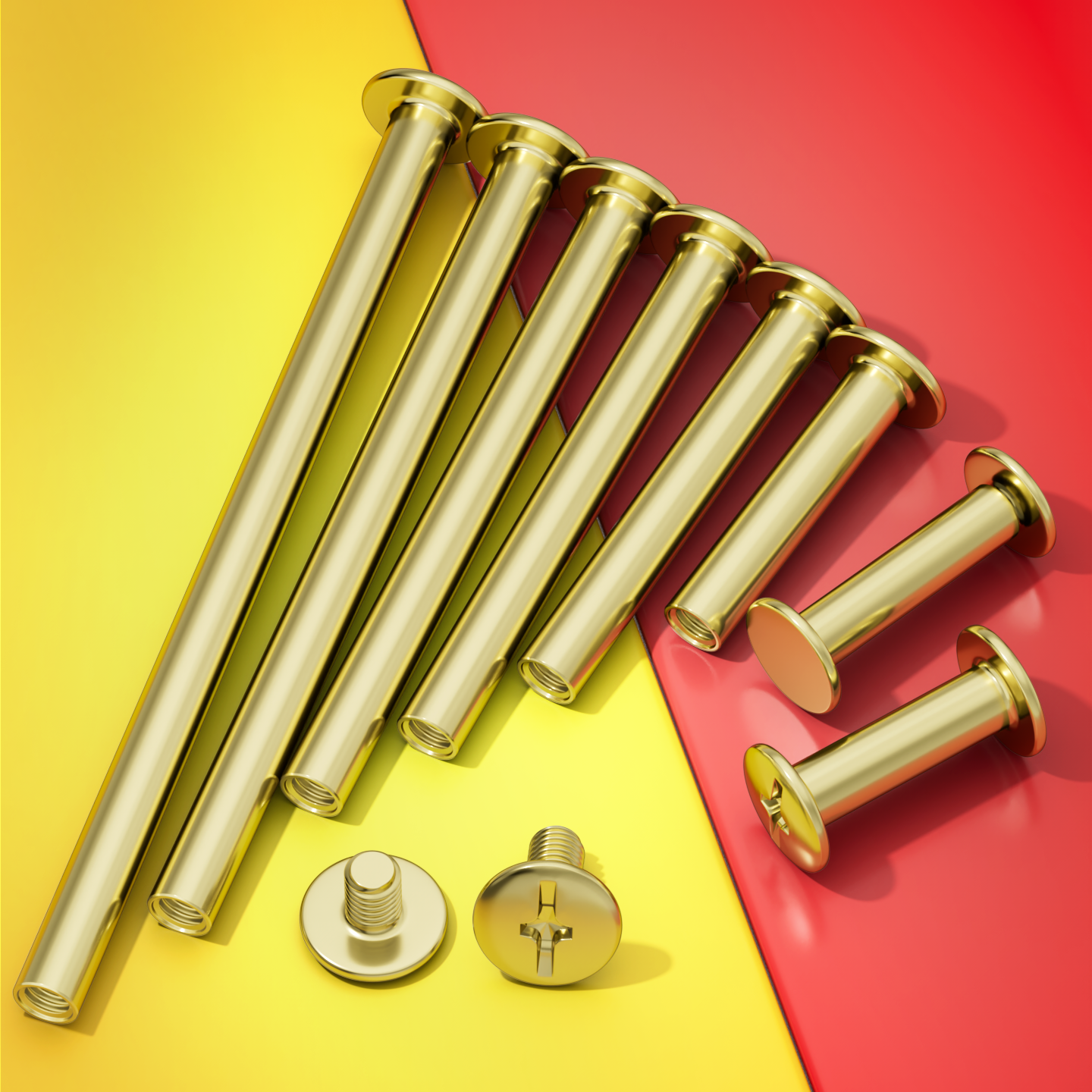 【厂家批发】镀铜子母铆钉