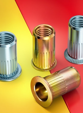 GB178801平头圆柱竖纹拉铆螺母拉帽白锌彩锌M3M4M5M6M8M10M12加长