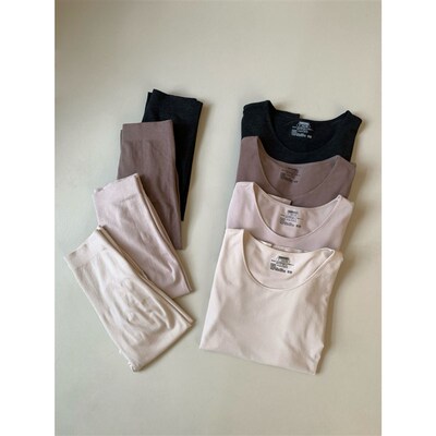 冬季保暖内衣套装 绵软亲肤圆z领纯色显瘦大弹力打底内衣两件套女