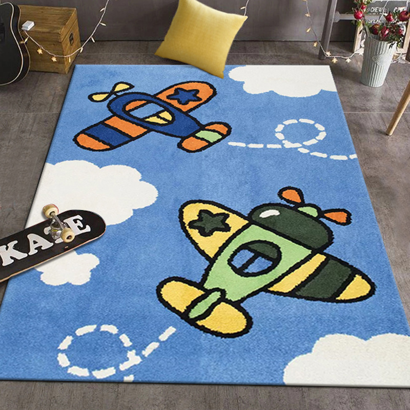 可爱卡通地毯儿童房床边毯卧室房间衣帽间地毯全铺爬行榻榻米地垫