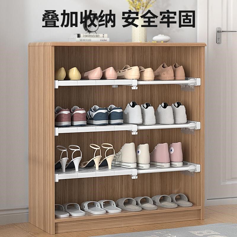 可伸缩衣柜隔板分层架柜子隔层橱柜分隔板衣橱收纳架免打孔置物架
