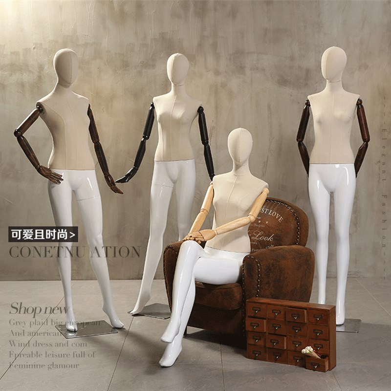 高档橱窗服装店模特道具u女全身站模组合坐模展示陈列人体模特