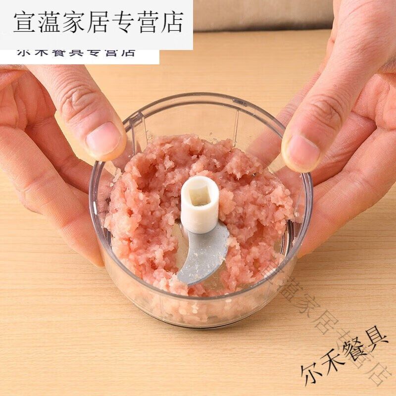 拉蒜器蒜泥器大蒜粉碎器迷你搅蒜器手动蒜蓉T机压打蒜器白色