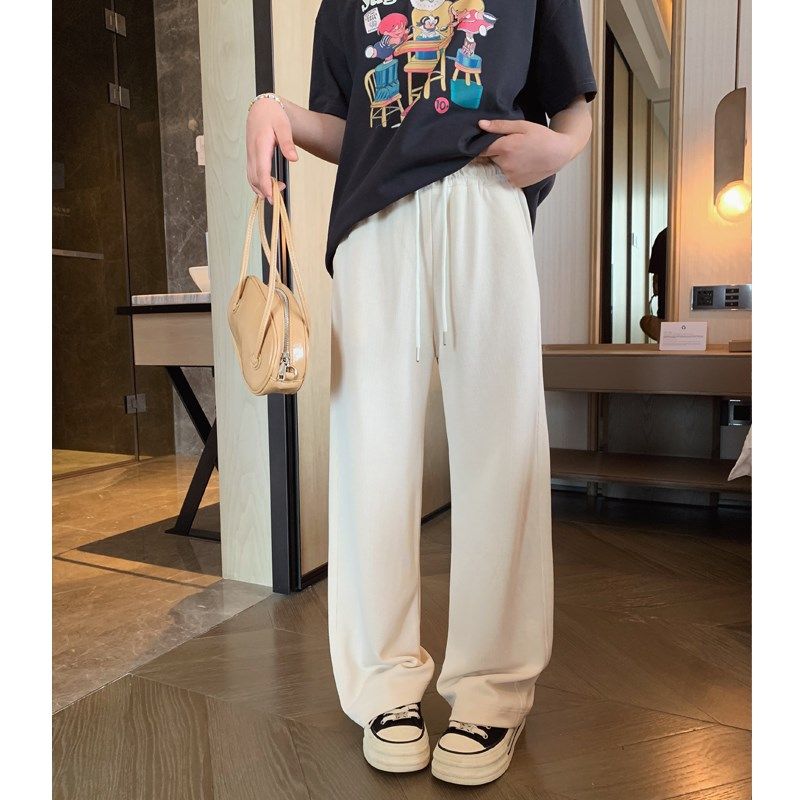 女大童垂感慵懒直筒裤2024夏装新款青少年时尚清凉防蚊裤亲子长裤
