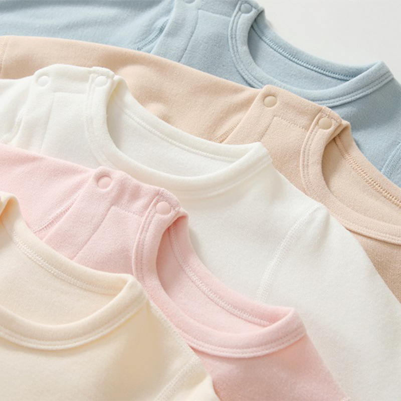 德绒秋冬保暖长袖长裤连身衣柔软婴儿新生儿男女宝宝哈衣外出服