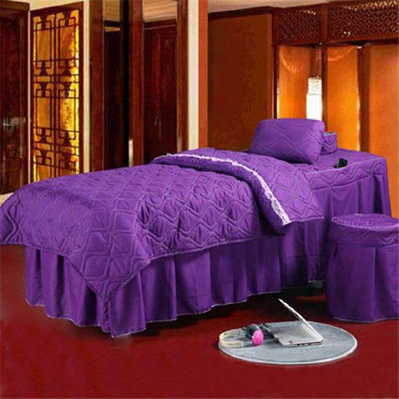 新款色四季通用床罩四件套按摩推拿熏蒸美体床套