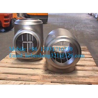 厂家无缝热压三通 45°三通 棚栏Barred Tee SPLIT-TEE 对开三通