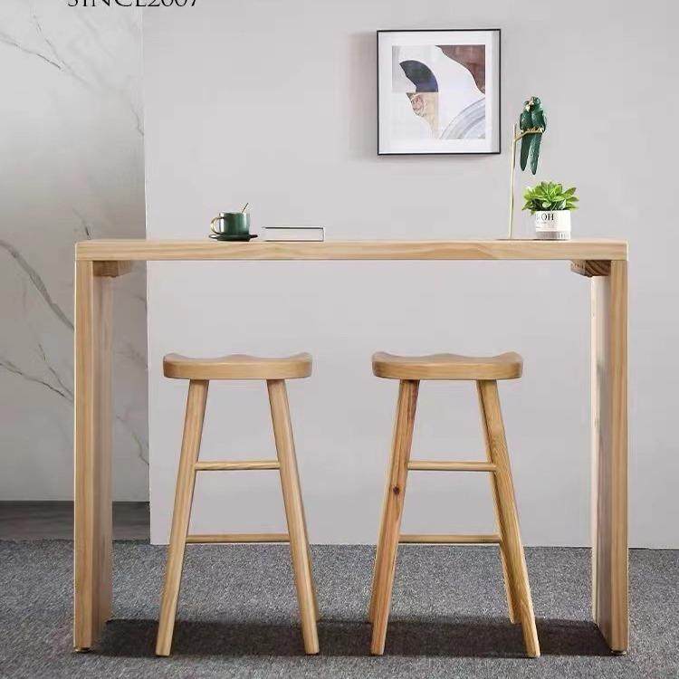 实木吧台桌椅组合简约办公吧台式餐桌家用小户型客厅靠墙高脚桌子,电子元器件市场,其它元器件,淘宝优惠券,粉丝福利购,淘宝优惠卷