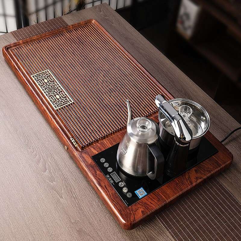 轻奢电木茶盘家用新中式电磁炉一体茶台简约茶托盘高端小茶海