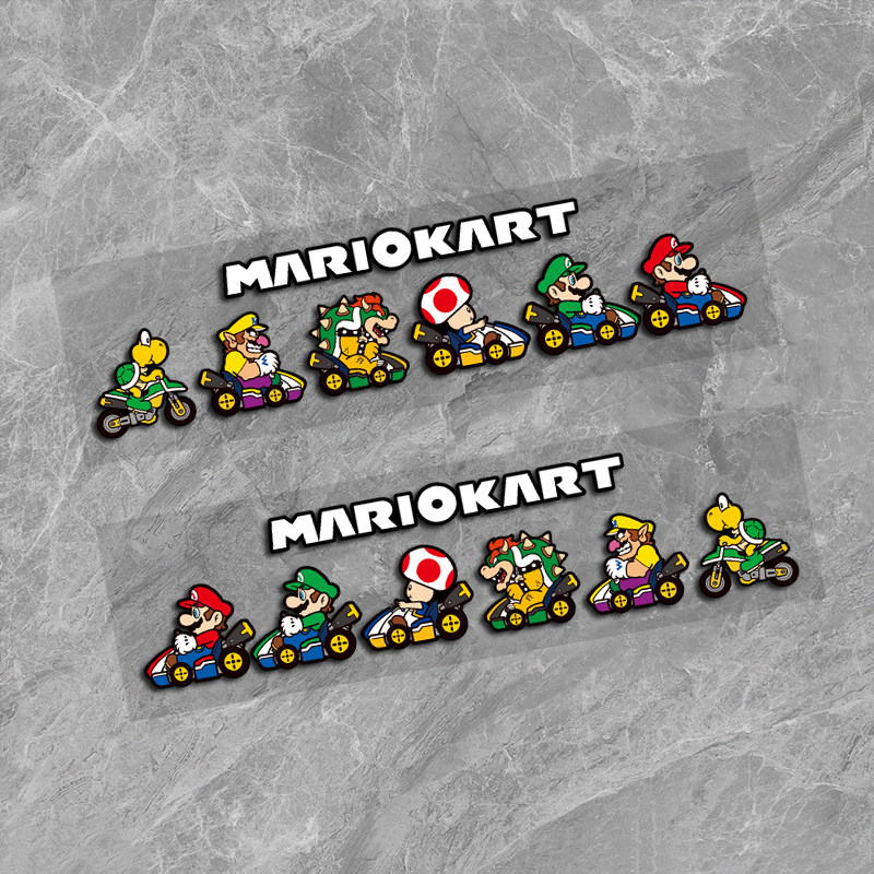 超级玛丽马里奥卡通汽车贴纸