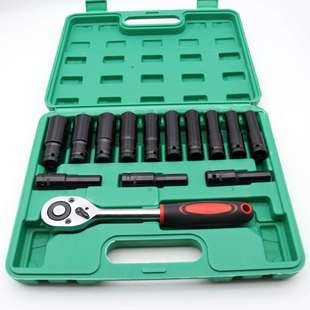 电动电泳黑套筒头子扳手加长镜面套筒