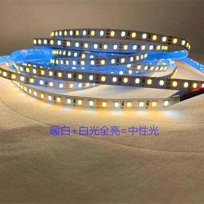 。低压12V灯带led三色变色家用柜台装饰双色调光软灯条超亮霓虹灯