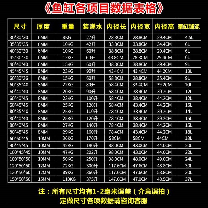 金晶五线超白鱼缸方缸35订做40x40cm长方形60x40鱼缸1米2超白玻璃