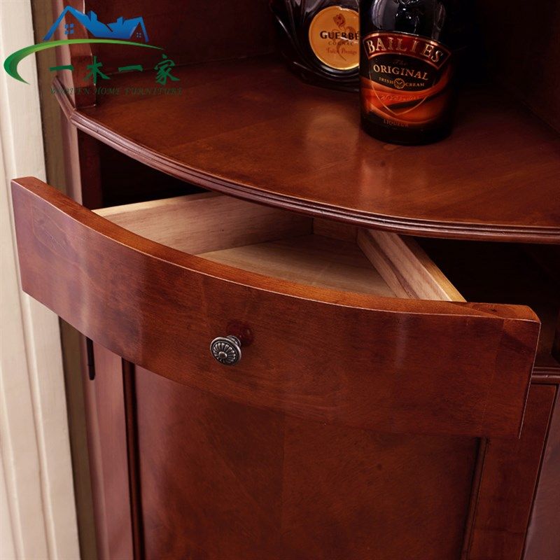 实木美式带储物角柜 多功能置物架三角柜酒柜超值客厅墙角书柜子,住宅家具,角柜,淘宝优惠券,粉丝福利购,淘宝优惠卷