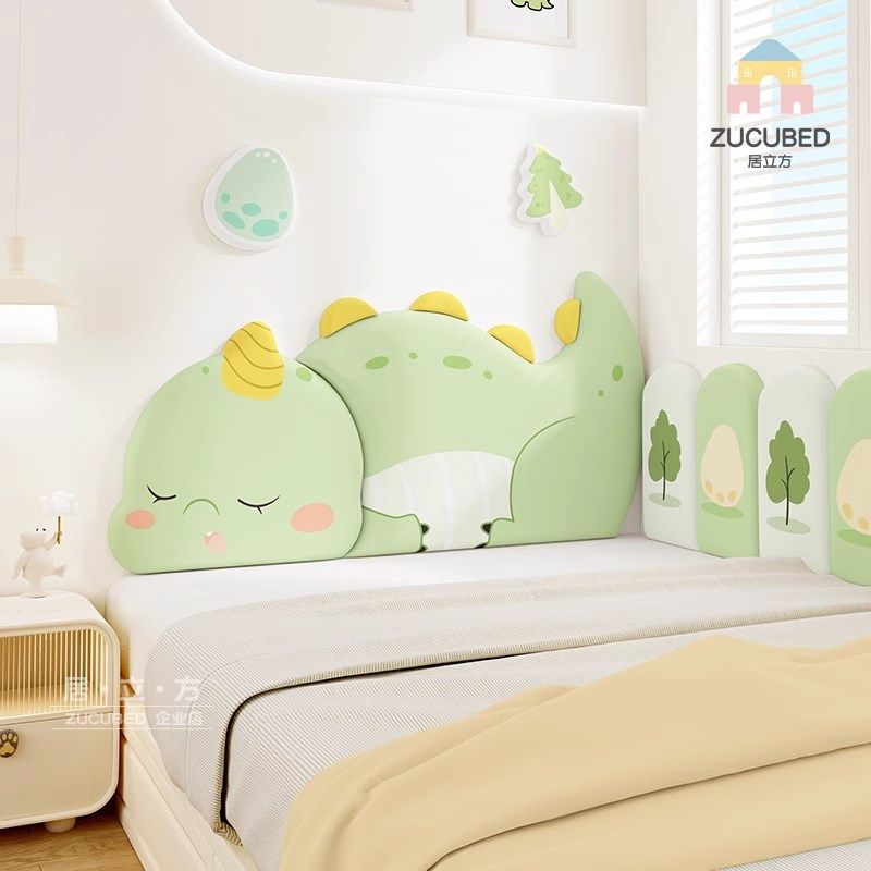 儿童房榻榻米软包床头卡通可爱男孩女孩动物床头板靠背垫防撞墙贴,家装主材,背景墙软包,淘宝优惠券,粉丝福利购,淘宝优惠卷