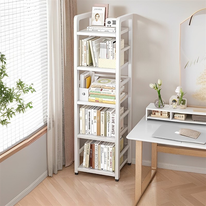 儿童旋转阅读架客厅多功能收纳架多层可移动带轮大容量开放式书柜