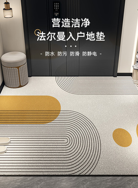 入户门进门地垫高级感免洗可擦门厅F脚垫防滑耐脏玄关专用加厚地