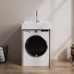 机上盆衣柜组合搓衣板阳台洗衣机洗衣家用洗手盆定制一体落地搓板